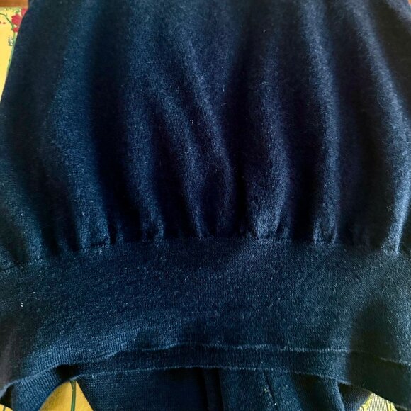 Brunello Cucinelli Mens Virgin Wool/Cashmere Knit Polo Navy Size 48 EU, 1350$RT - Picture 9 of 15